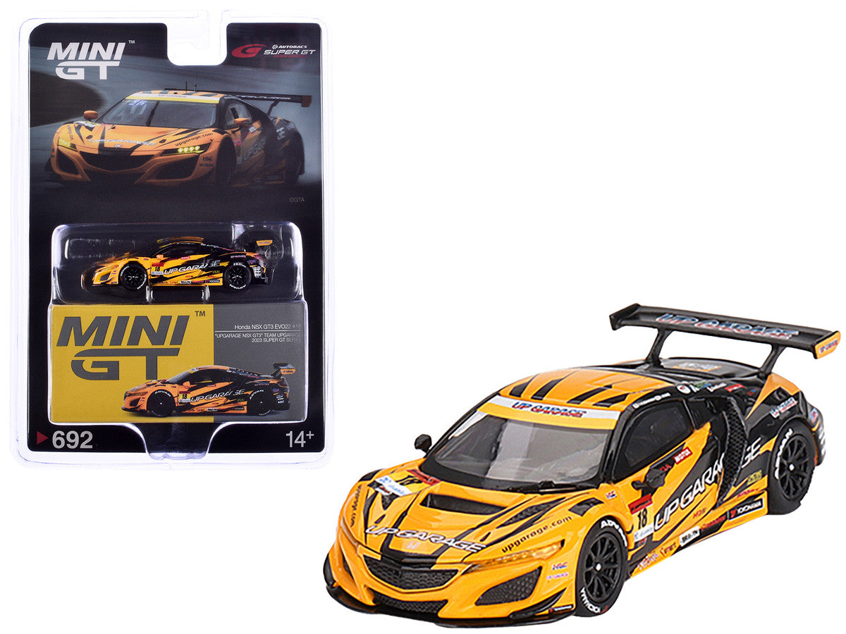Honda NSX GT3 EVO22 #18 Takashi Kobayashi - Syun Koide "Team UpGarage" "Super GT Series" (2023) Limited Edition 1/64 Diecast Model Car by Mini GT LuxuryLifeWay Online Store