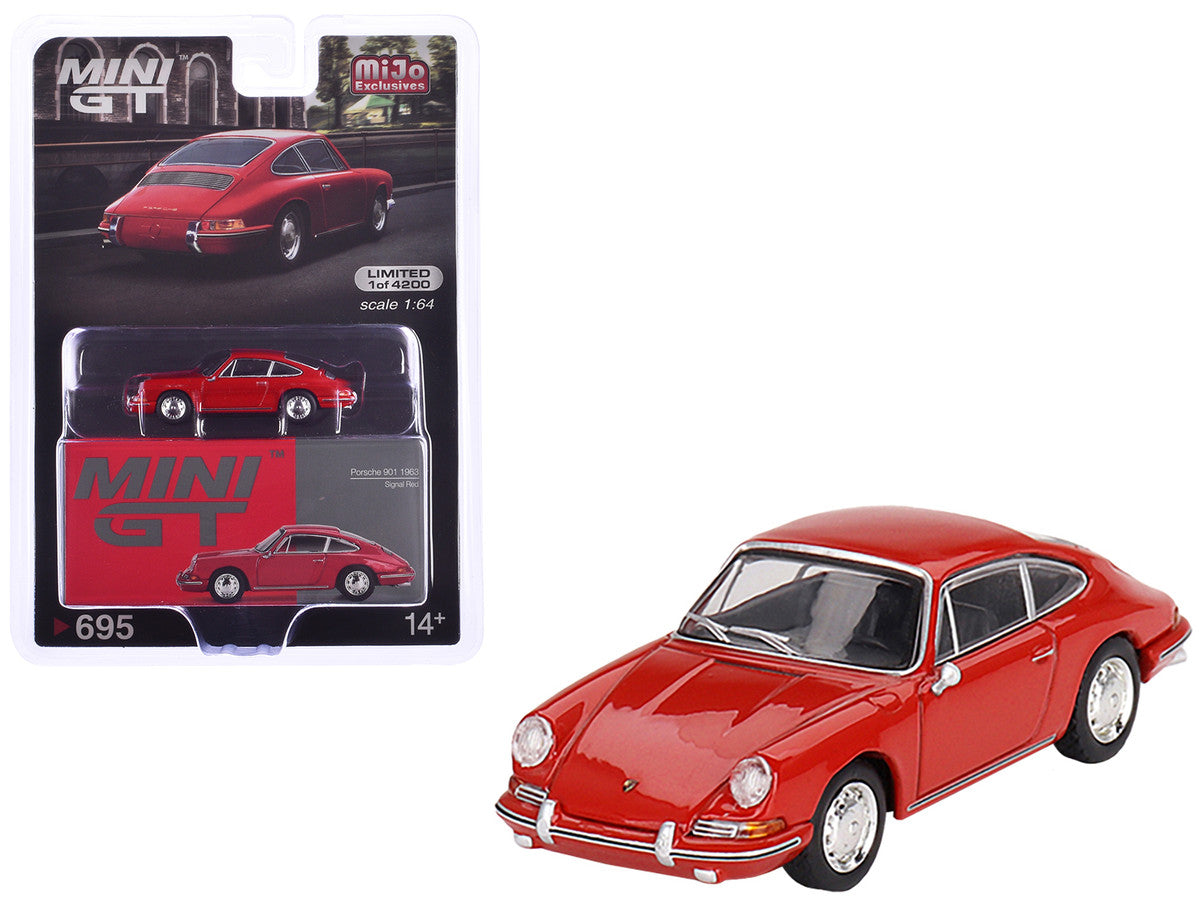 1963 Porsche 901 Signal Red Limited Edition to 4200 pieces Worldwide 1/64 Diecast Model Car by Mini GT LuxuryLifeWay Online Store