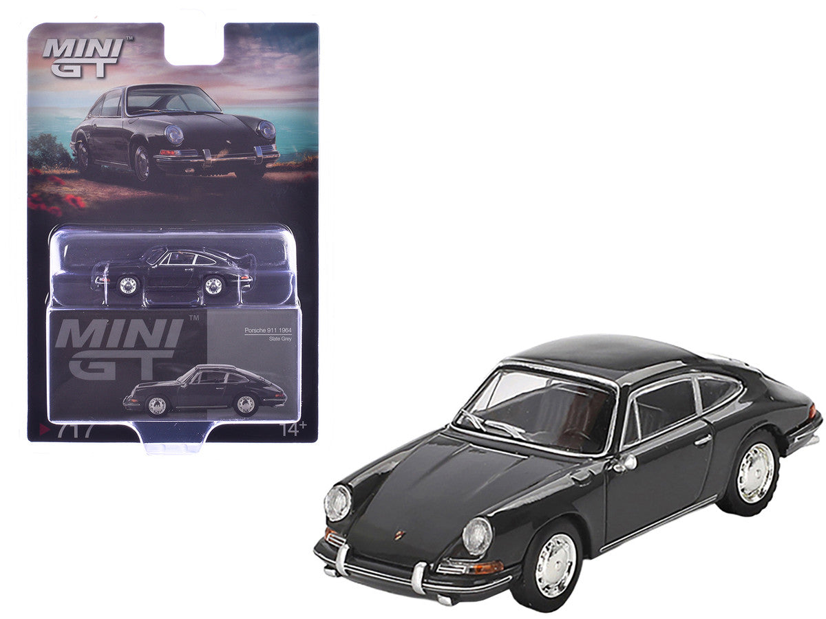 1964 Porsche 911 Slate Gray Limited Edition 1/64 Diecast Model Car by Mini GT LuxuryLifeWay Online Store