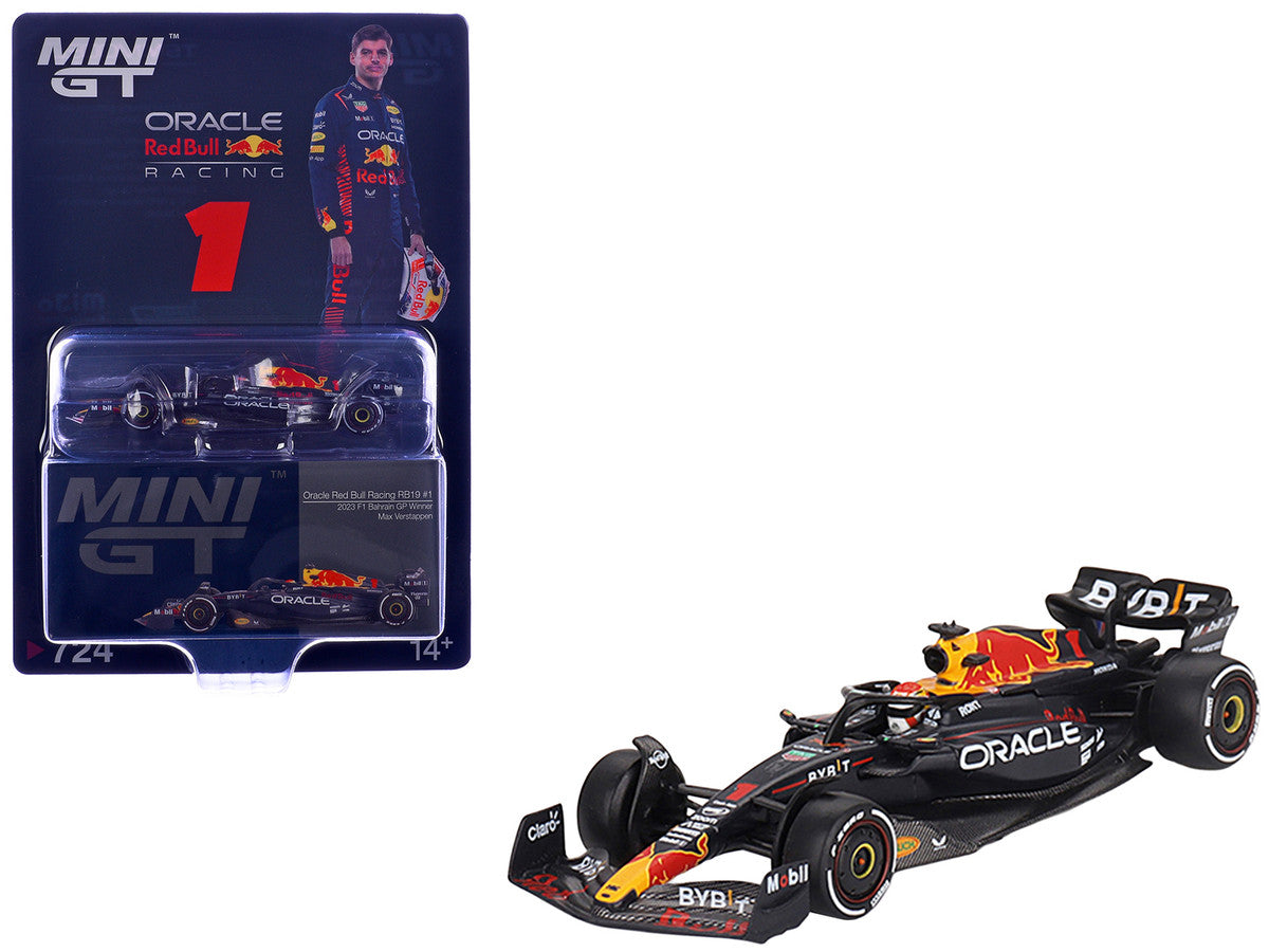Red Bull Racing RB19 #1 Max Verstappen Winner Formula One F1 "Bahrain GP" (2023) Limited Edition 1/64 Die Cast Model Car by Mini GT LuxuryLifeWay Online Store