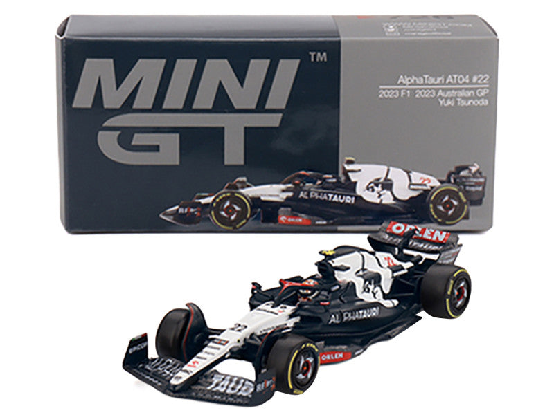 AlphaTauri AT04 #22 Yuki Tsunoda Formula One F1 "Australian GP" (2023) Limited Edition 1/64 Diecast Model Car by Mini GT LuxuryLifeWay Online Store