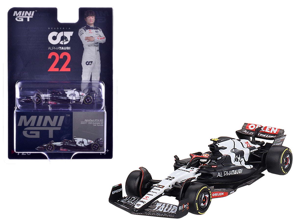 AlphaTauri AT04 #22 Yuki Tsunoda Formula One F1 "Australian GP" (2023) Limited Edition 1/64 Diecast Model Car by Mini GT LuxuryLifeWay Online Store