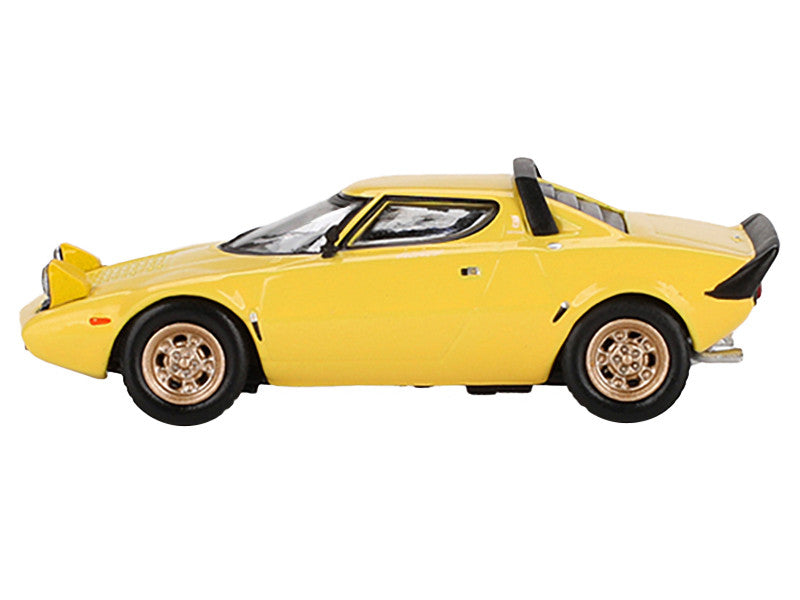 Lancia Stratos HF Stradale Giallo Fly Yellow Limited Edition to 1440 pieces Worldwide 1/64 Diecast Model Car by Mini GT LuxuryLifeWay Online Store