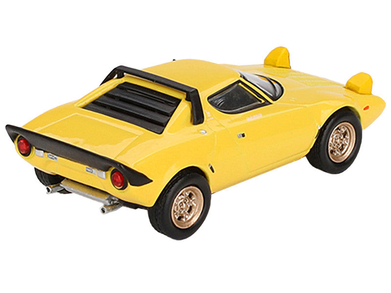 Lancia Stratos HF Stradale Giallo Fly Yellow Limited Edition to 1440 pieces Worldwide 1/64 Diecast Model Car by Mini GT LuxuryLifeWay Online Store