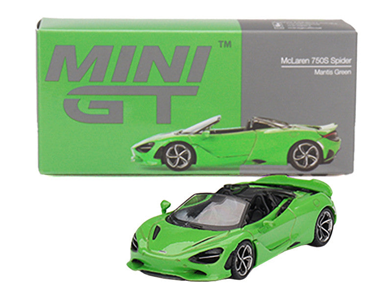 McLaren 750S Spider Mantis Green Limited Edition 1/64 Diecast Model Car by Mini GT LuxuryLifeWay Online Store