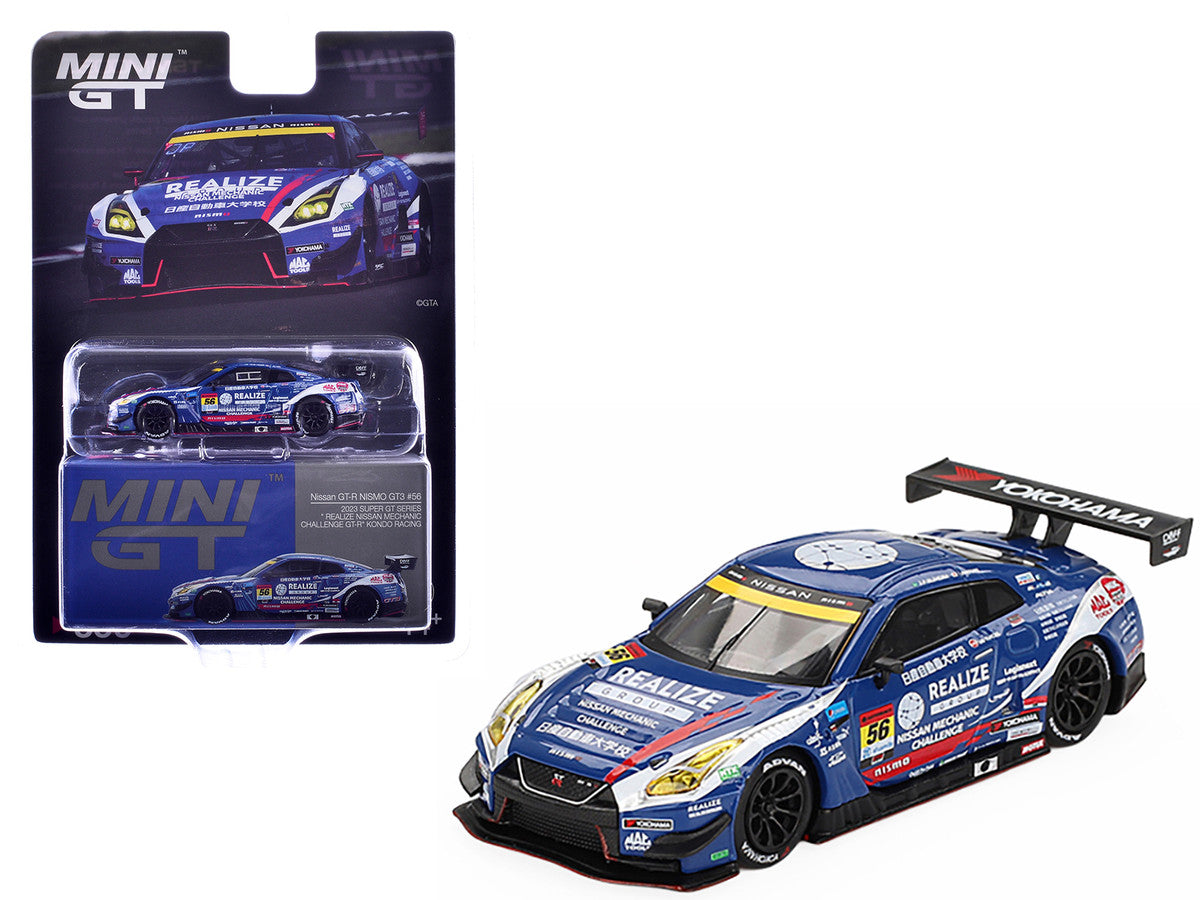 Nissan GT-R NISMO GT3 #56 Joao Paulo de Oliveira - Teppei Natori "REALIZE Nissan Mechanic Challenge GT-R" "Super GT Series" (2023) Limited Edition 1/64 Diecast Model Car by Mini GT LuxuryLifeWay Online Store