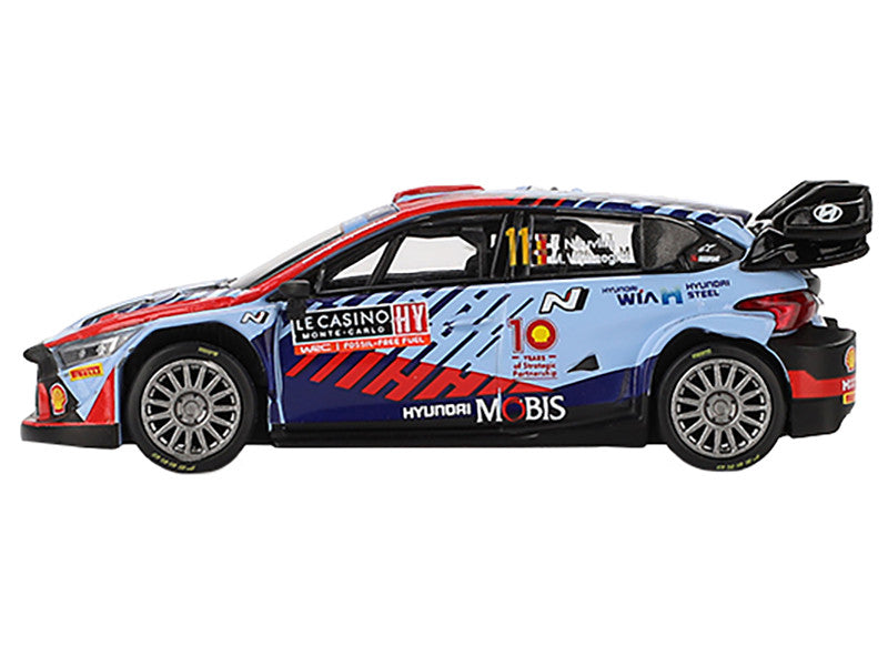 Hyundai i20 N Rally1 Hybrid #11 Thierry Neuville - Martijn Wydaeghe Winner "Rallye Monte-Carlo" (2024) Limited Edition 1/64 Diecast Model Car by Mini GT LuxuryLifeWay Online Store