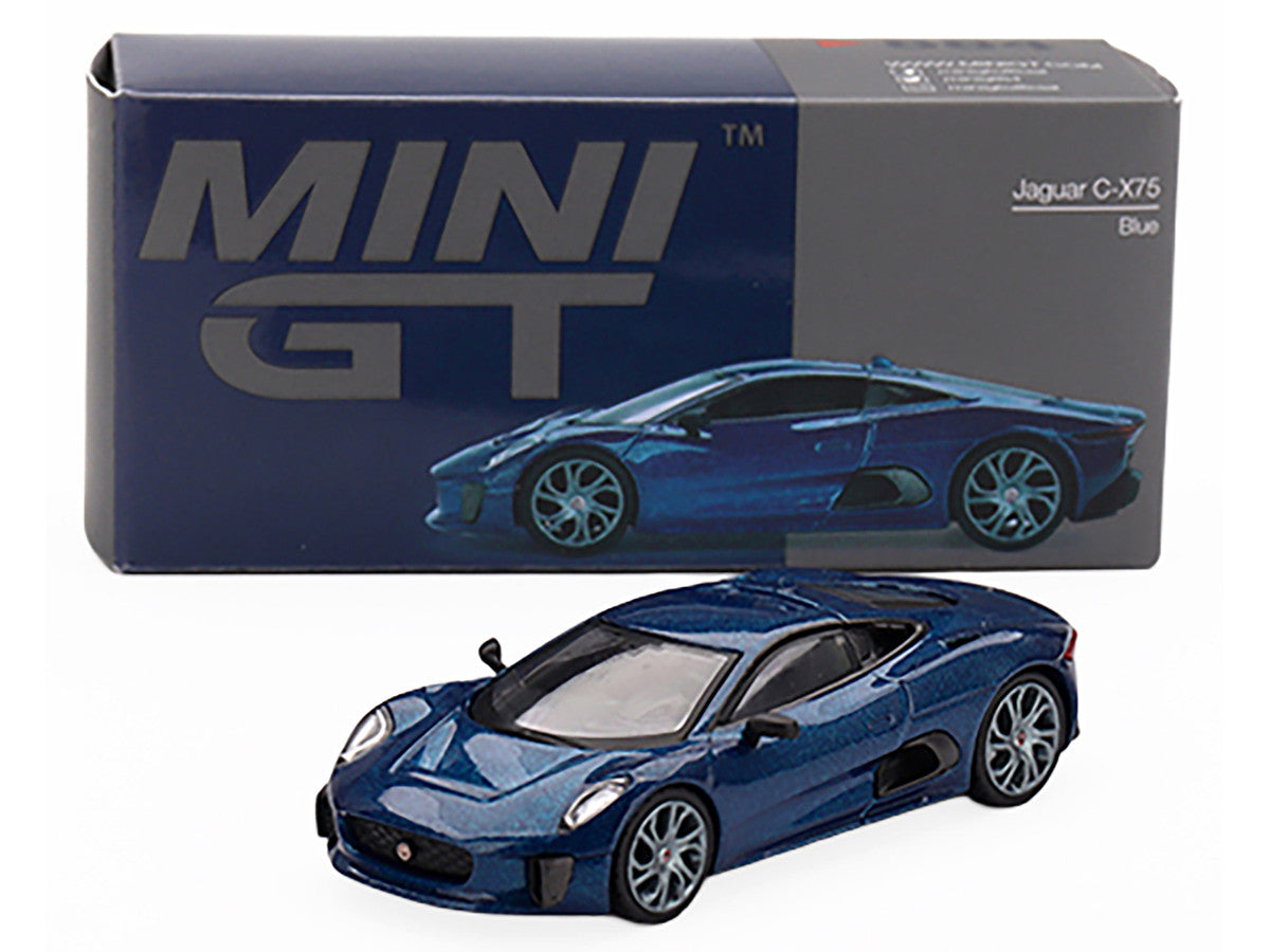 Jaguar C-X75 Blue Metallic Limited Edition 1/64 Diecast Model Car by Mini GT LuxuryLifeWay Online Store