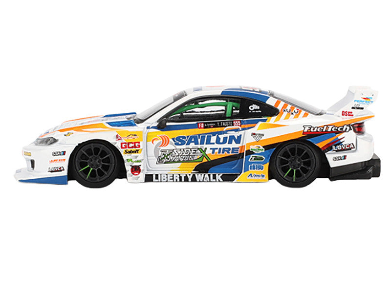 Nissan "LB-Super Silhouette" S15 SILVIA RHD (Right Hand Drive) #555 Yukio Fausto "Formula Drift Japan" (2023) Limited Edition 1/64 Diecast Model Car by Mini GT LuxuryLifeWay Online Store