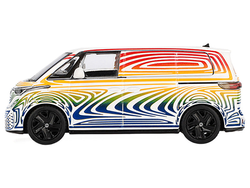 Volkswagen ID. Buzz Van Prototype "Rainbow" Limited Edition 1/64 Diecast Model Car by Mini GT LuxuryLifeWay Online Store