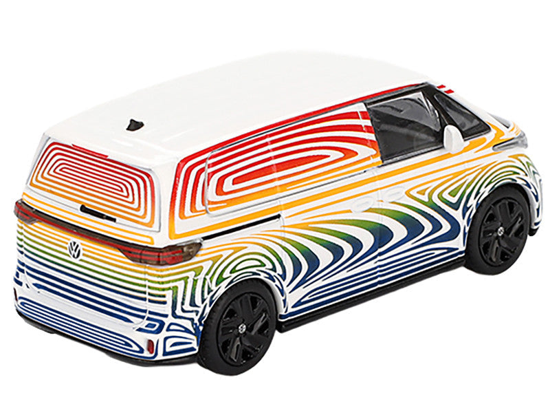 Volkswagen ID. Buzz Van Prototype "Rainbow" Limited Edition 1/64 Diecast Model Car by Mini GT LuxuryLifeWay Online Store