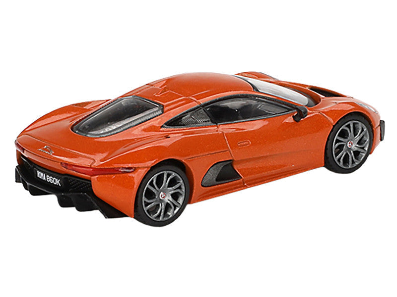 Jaguar C-X75 Orange Metallic 007 James Bond "Spectre" (2015) Movie Limited Edition 1/64 Diecast Model Car by Mini GT LuxuryLifeWay Online Store