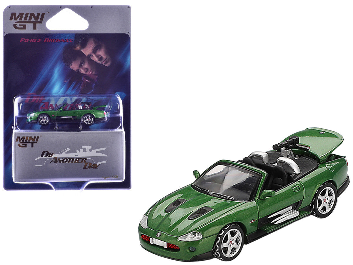 Jaguar XKR Green Metallic 007 James Bond "Die Another Day" (2002) Movie Limited Edition 1/64 Diecast Model Car by Mini GT LuxuryLifeWay Online Store
