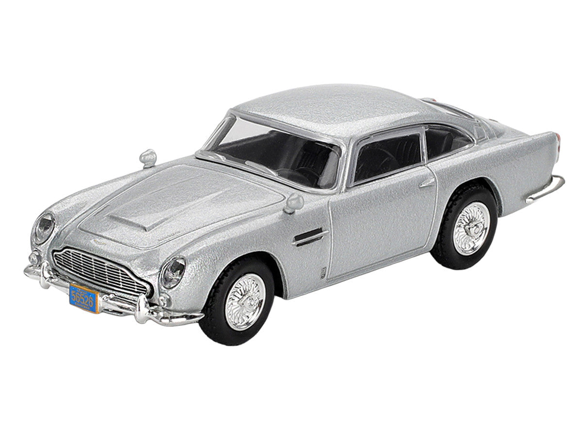 Aston Martin DB5 Birch Silver Metallic 007 James Bond "Casino Royale" (2006) Movie Limited Edition 1/64 Diecast Model Car by Mini GT LuxuryLifeWay Online Store