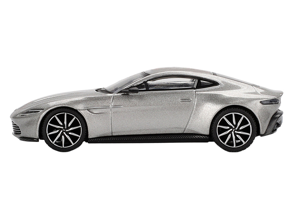 Aston Martin DB10 Silver Metallic 007 James Bond "Spectre" (2015) Movie Limited Edition 1/64 Diecast Model Car by Mini GT LuxuryLifeWay Online Store