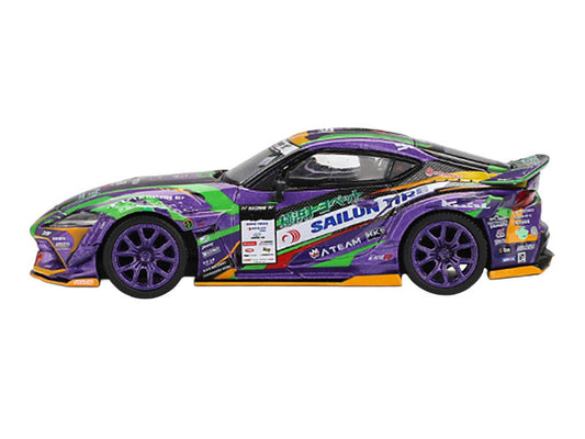 Toyota GR Supra KUHL RHD (Right Hand Drive) #91 Shingo Hatanaka "Evangelion Racing" "D1 Grand Prix" (2021) Limited Edition 1/64 Diecast Model Car by Mini GT LuxuryLifeWay Online Store