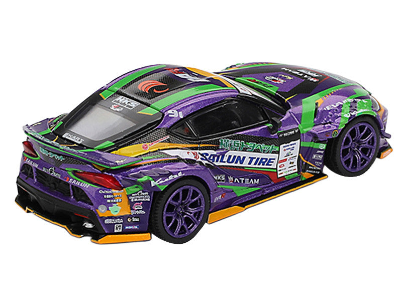 Toyota GR Supra KUHL RHD (Right Hand Drive) #91 Shingo Hatanaka "Evangelion Racing" "D1 Grand Prix" (2021) Limited Edition 1/64 Diecast Model Car by Mini GT LuxuryLifeWay Online Store