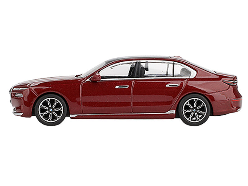 BMW i7 xDrive60 Aventurin Red Metallic Limited Edition 1/64 Diecast Model Car by Mini GT LuxuryLifeWay Online Store