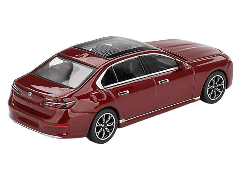 BMW i7 xDrive60 Aventurin Red Metallic Limited Edition 1/64 Diecast Model Car by Mini GT LuxuryLifeWay Online Store
