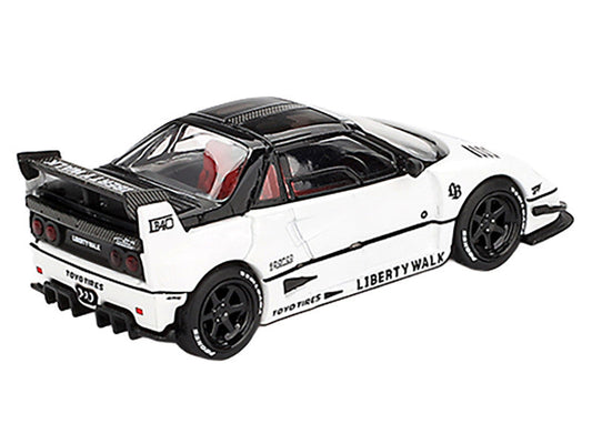 Mazda AZ-1 Liberty Walk LB40 RHD (Right Hand Drive) White with Black Top "2024 Tokyo Auto Salon" Limited Edition 1/64 Diecast Model Car by Mini GT LuxuryLifeWay Online Store