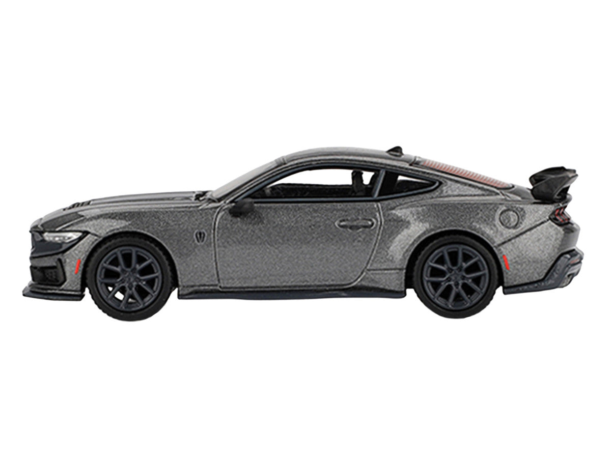 2024 Ford Mustang Dark Horse Carbonized Gray Metallic Limited Edition 1/64 Diecast Model Car by Mini GT LuxuryLifeWay Online Store