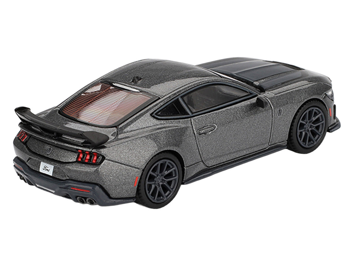 2024 Ford Mustang Dark Horse Carbonized Gray Metallic Limited Edition 1/64 Diecast Model Car by Mini GT LuxuryLifeWay Online Store