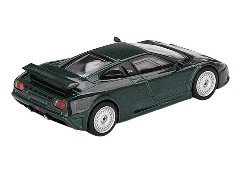 Bugatti EB110 GT Verde Scuro Dark Green Metallic Limited Edition 1/64 Diecast Model Car by Mini GT LuxuryLifeWay Online Store