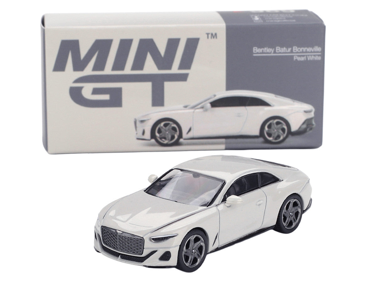 Bentley Batur Bonneville Pearl White Metallic Limited Edition 1/64 Die Cast Model Car by Mini GT LuxuryLifeWay Online Store