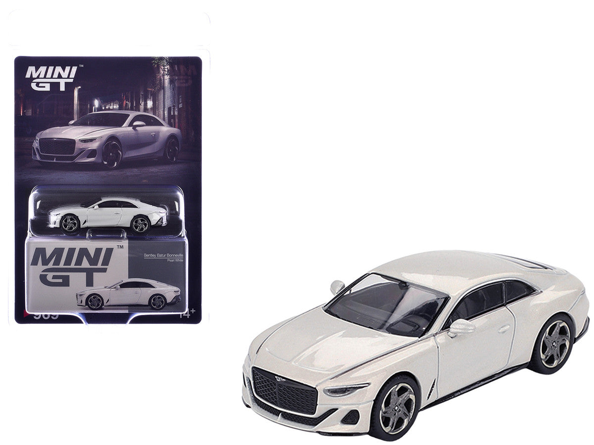 Bentley Batur Bonneville Pearl White Metallic Limited Edition 1/64 Die Cast Model Car by Mini GT LuxuryLifeWay Online Store