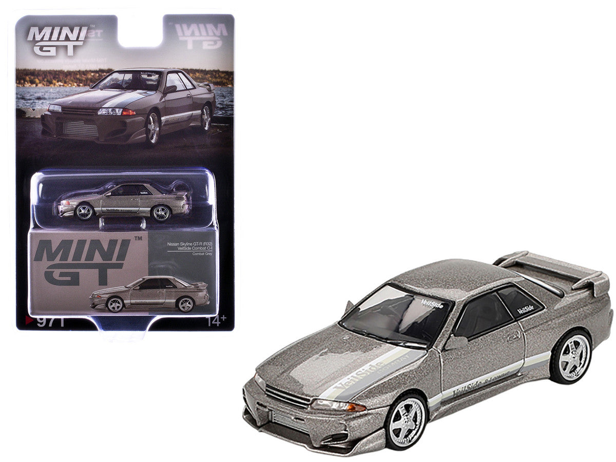 Nissan Skyline GT-R (R32) RHD (Right Hand Drive) "Veilside Combat C-I" Gray Metallic Limited Edition 1/64 Diecast Model Car by Mini GT LuxuryLifeWay Online Store