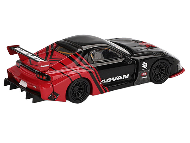 Mazda RX-7 LB-Super Silhouette RHD (Right Hand Drive) "Advan" Black and Red Limited Edition 1/64 Diecast Model Car by Mini GT LuxuryLifeWay Online Store