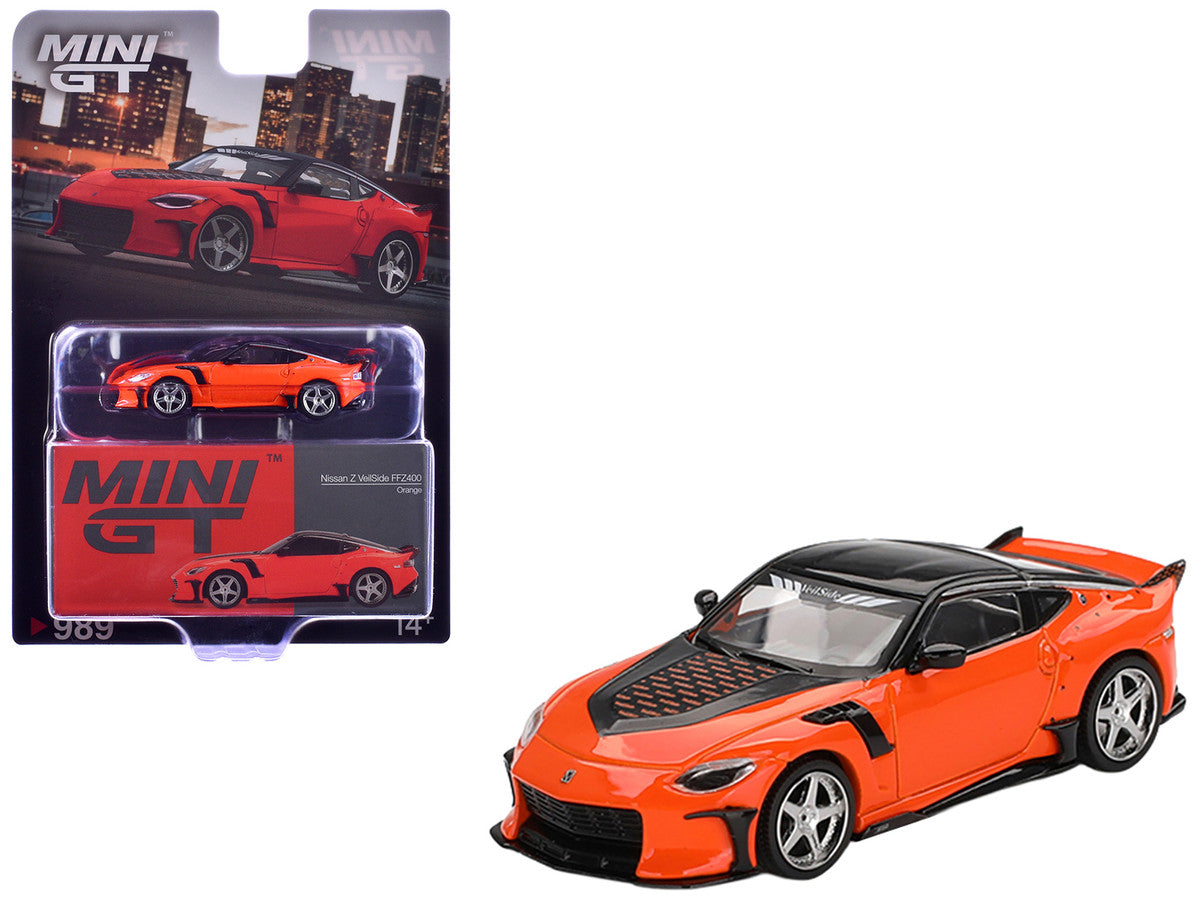 Nissan Z VeilSide FFZ400 Orange with Black Top Limited Edition 1/64 Diecast Model Car by Mini GT LuxuryLifeWay Online Store