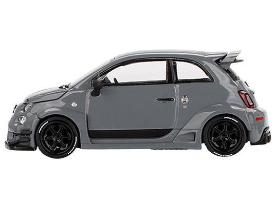 ABARTH 595 #49 "LB-Works x Abas Works" Gray Limited Edition 1/64 Diecast Model Car by Mini GT LuxuryLifeWay Online Store