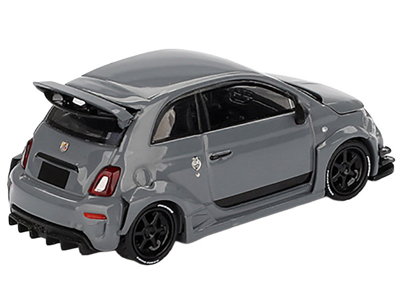 ABARTH 595 #49 "LB-Works x Abas Works" Gray Limited Edition 1/64 Diecast Model Car by Mini GT LuxuryLifeWay Online Store