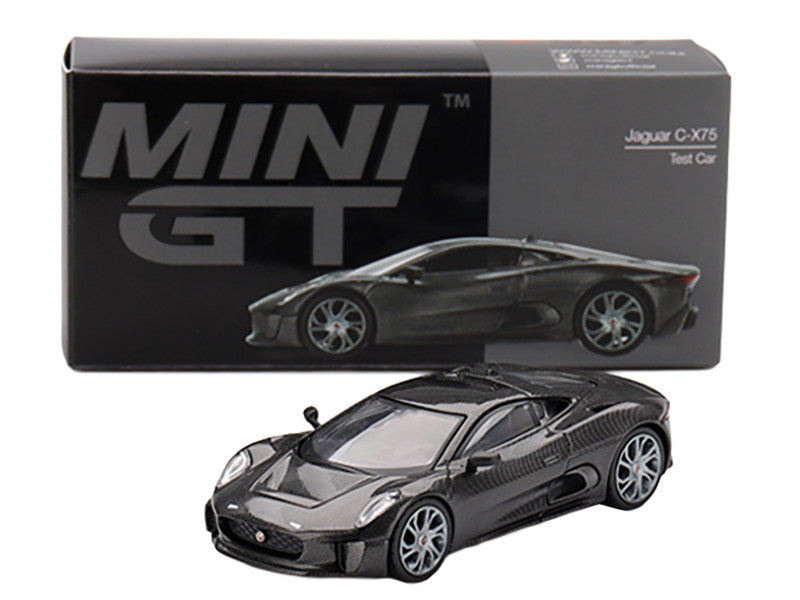 Jaguar C-X75 "Test Car" Black Carbon Limited Edition 1/64 Diecast Model Car by Mini GT LuxuryLifeWay Online Store