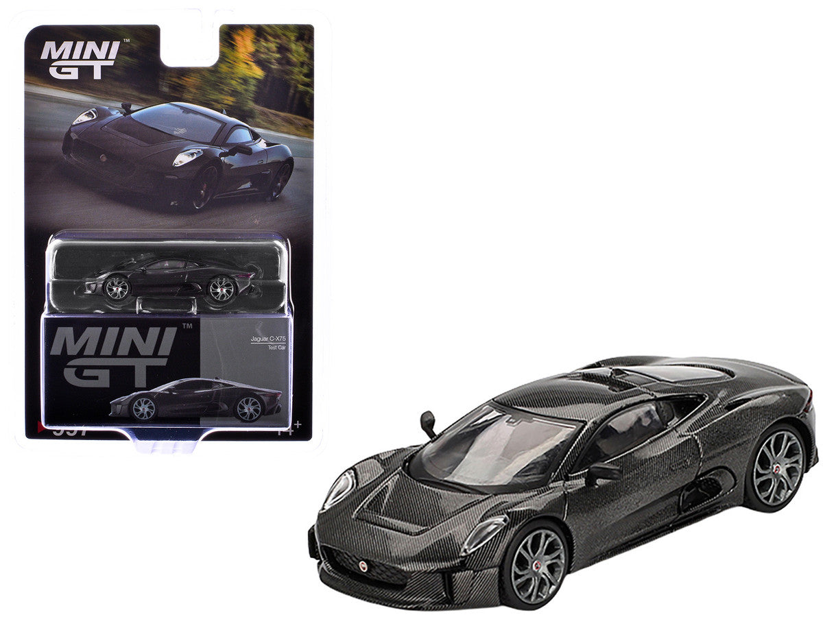 Jaguar C-X75 "Test Car" Black Carbon Limited Edition 1/64 Diecast Model Car by Mini GT LuxuryLifeWay Online Store