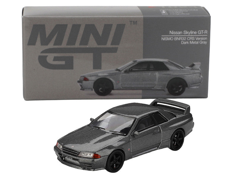 Nissan Skyline GT-R (NISMO BNR32 CRS Version) RHD (Right Hand Drive) Dark Metal Gray Metallic Limited Edition 1/64 Diecast Model Car by Mini GT LuxuryLifeWay Online Store