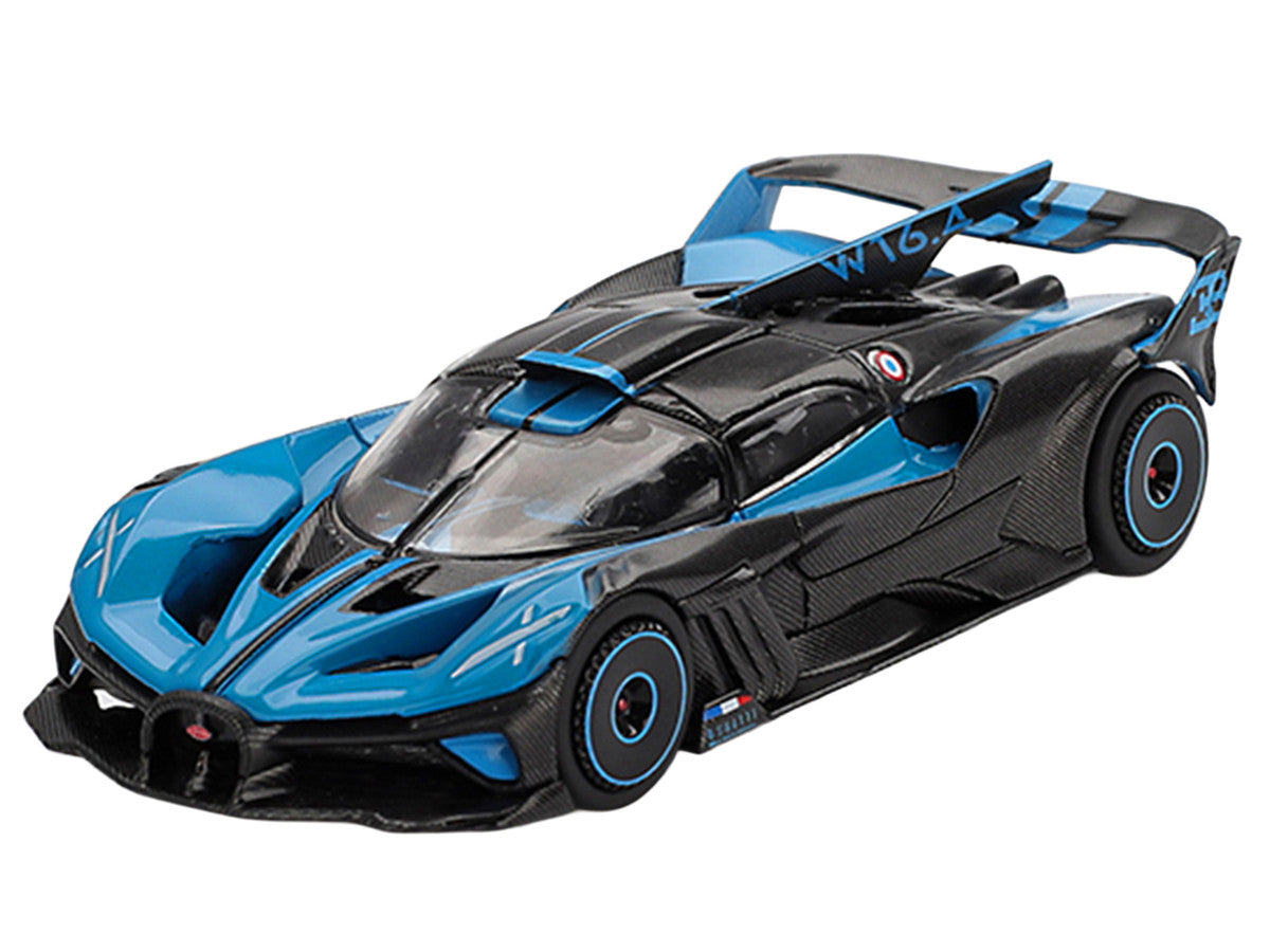 Bugatti Bolide Presentation Blue and Carbon Fiber Limited Edition 1/64 Diecast Model Car by Mini GT LuxuryLifeWay Online Store