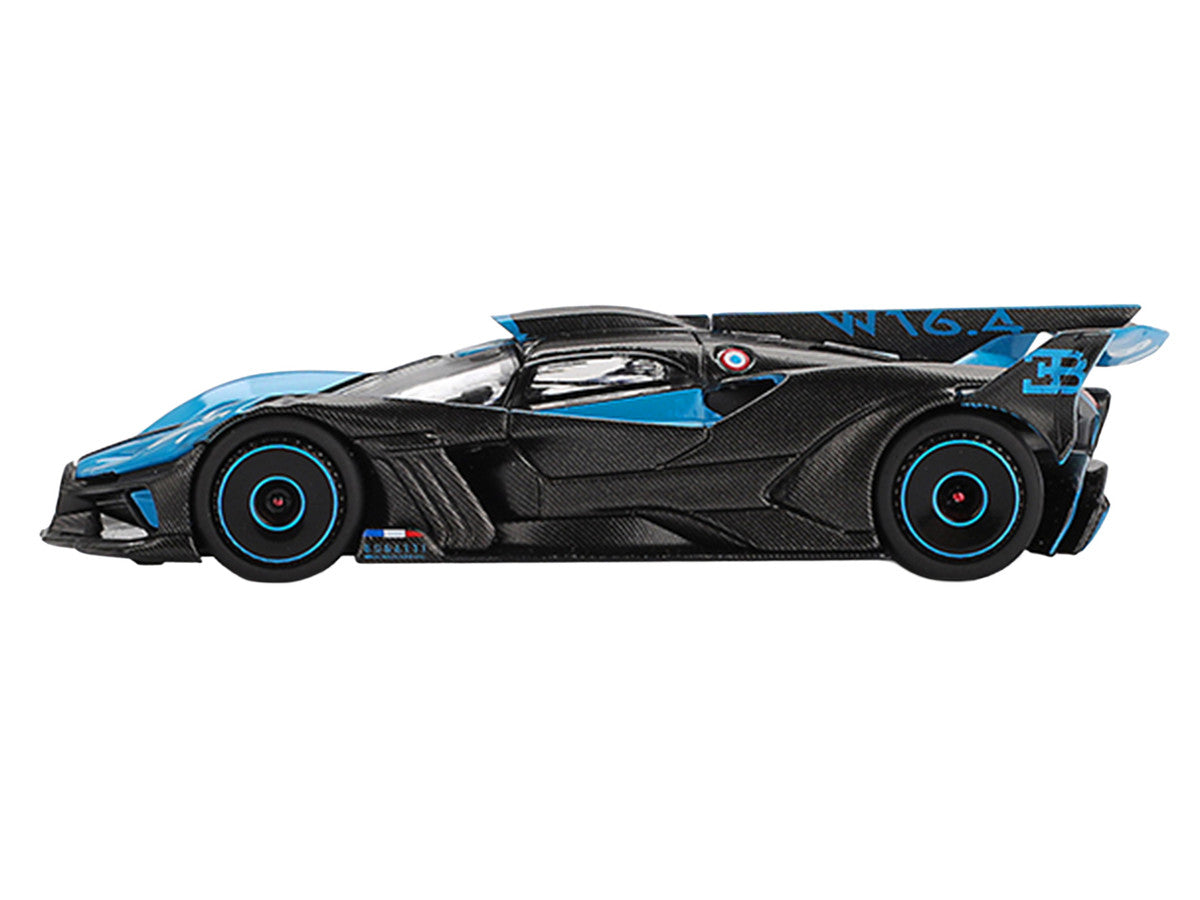 Bugatti Bolide Presentation Blue and Carbon Fiber Limited Edition 1/64 Diecast Model Car by Mini GT LuxuryLifeWay Online Store