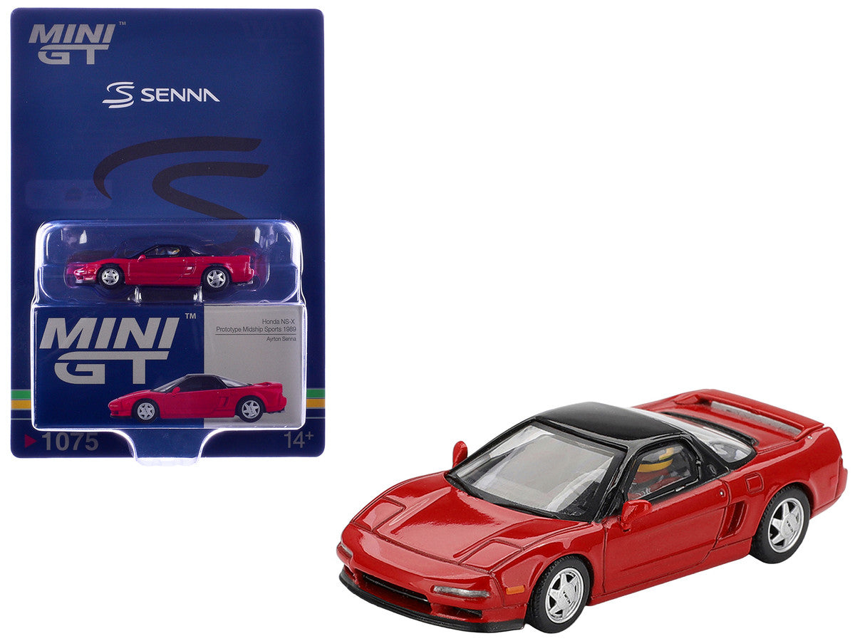 1989 Honda NS-X Prototype "Ayrton Senna - Midship Sports" Red with Black Top and Driver Figure Limited Edition 1/64 Diecast Model Car by Mini GT LuxuryLifeWay Online Store