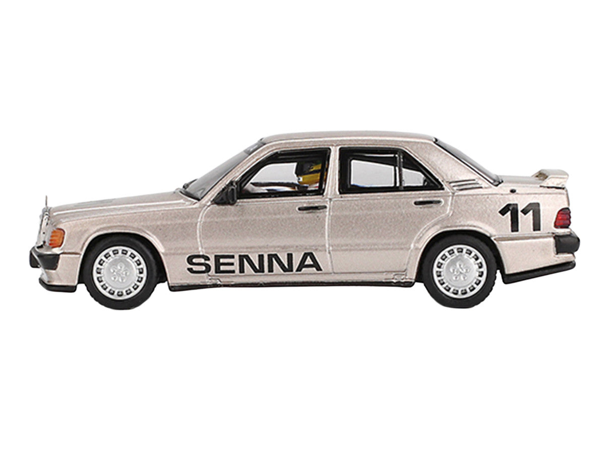 Mercedes-Benz 190E 2.3-16 #11 Ayrton Senna Winner "Nurburgring Race of Champions" (1984) with Driver Figure Limited Edition 1/64 Diecast Model Car by Mini GT LuxuryLifeWay Online Store