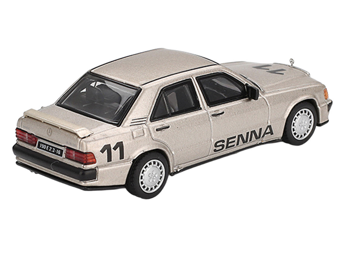 Mercedes-Benz 190E 2.3-16 #11 Ayrton Senna Winner "Nurburgring Race of Champions" (1984) with Driver Figure Limited Edition 1/64 Diecast Model Car by Mini GT LuxuryLifeWay Online Store