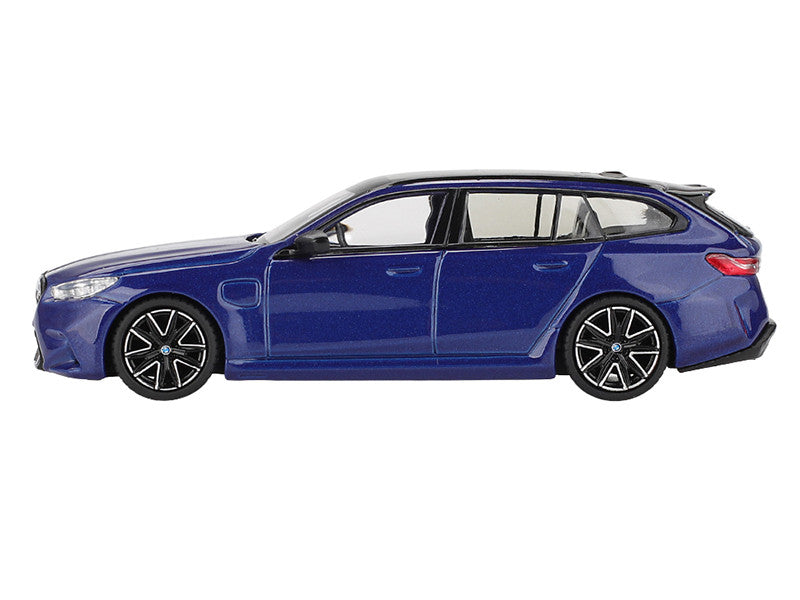 BMW M5 Touring Marina Bay Blue Metallic with Black Top and Sun Roof Limited Edition 1/64 Diecast Model Car by Mini GT LuxuryLifeWay Online Store