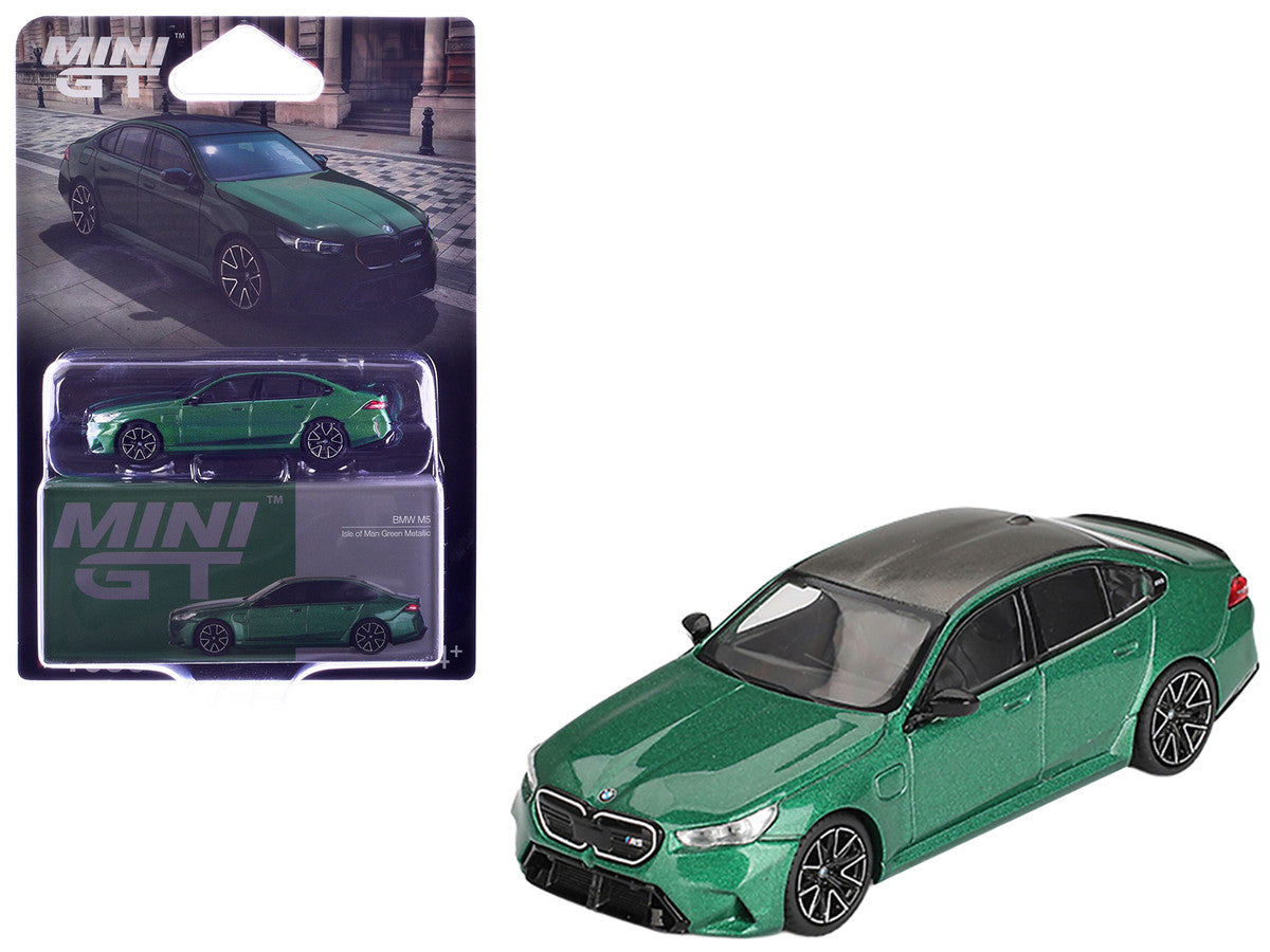 BMW M5 Isle of Man Green Metallic with Carbon Top Limited Edition 1/64 Diecast Model Car by Mini GT LuxuryLifeWay Online Store