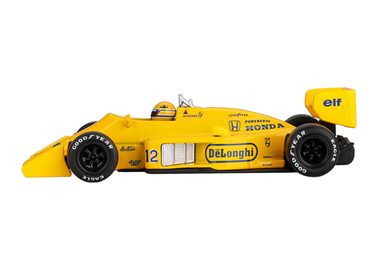 Lotus 99T #12 Ayrton Senna Winner Formula One F1 "Monaco GP" (1987) with Driver Figure Limited Edition 1/64 Die Cast Model Car by Mini GT LuxuryLifeWay Online Store