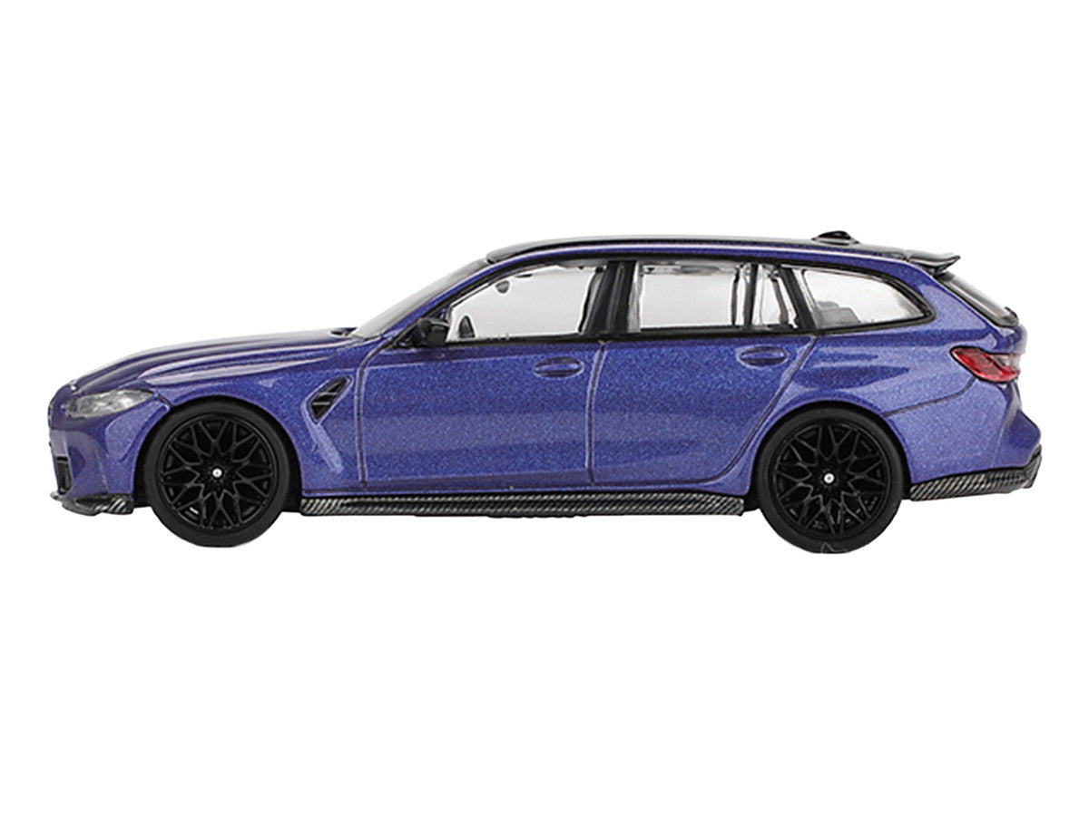 BMW M3 Competition Touring Portimao Blue Metallic with Black Top 1/64 Diecast Model Car by Mini GT LuxuryLifeWay Online Store