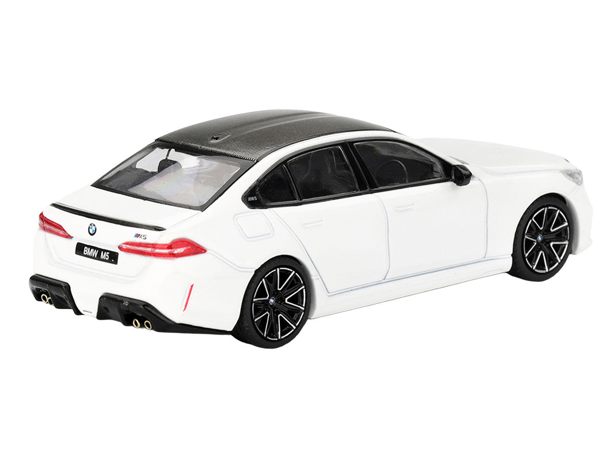 BMW M5 Alpine White with Carbon Top Limited Edition 1/64 Diecast Model Car by Mini GT LuxuryLifeWay Online Store