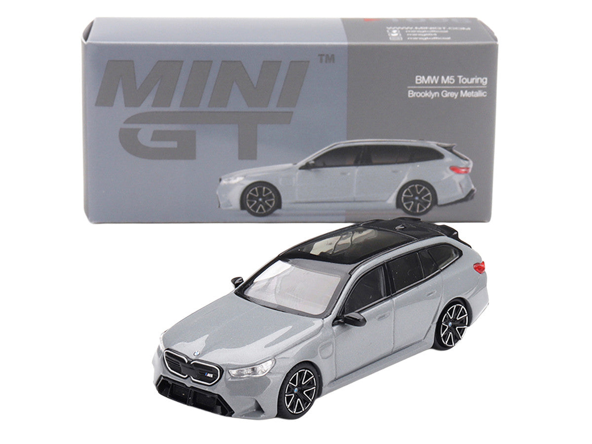 BMW M5 Touring Brooklyn Gray Metallic with Sunroof 1/64 Diecast Model Car by Mini GT LuxuryLifeWay Online Store