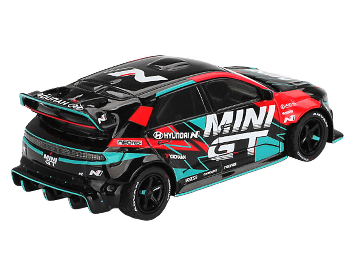 Hyundai Ioniq 5N RS-01T "Mini GT" Black with Graphics "2025 Tokyo Auto Salon" Limited Edition 1/64 Diecast Model Car by Mini GT LuxuryLifeWay Online Store