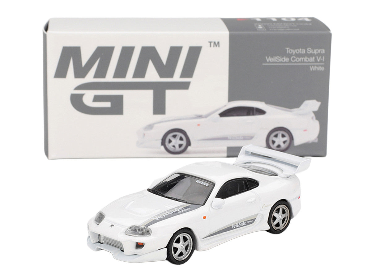 Toyota Supra "VeilSide Combat V-I" White Limited Edition 1/64 Die Cast Model Car by Mini GT LuxuryLifeWay Online Store
